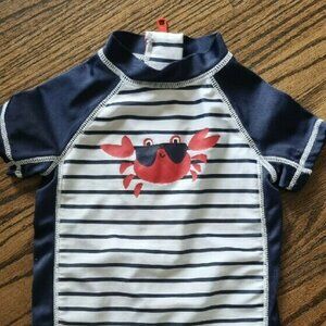 Gymboree Striped Crab Swim Romper